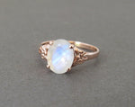Vintage Inspired Oval Moonstone Ring