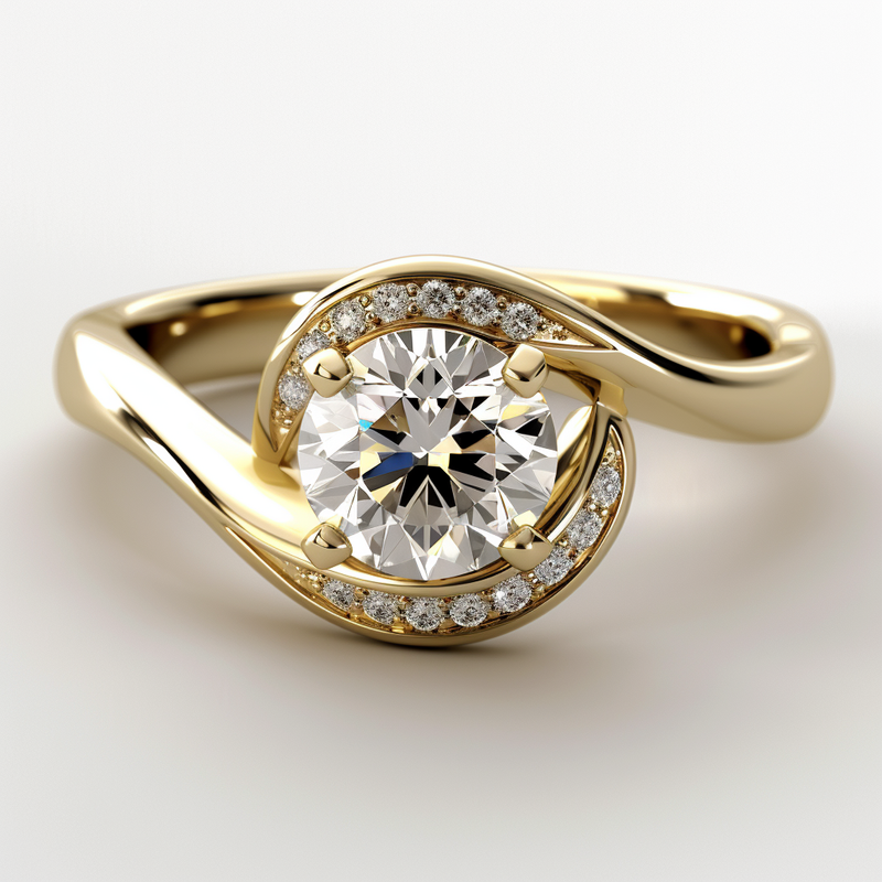 Heirloom jewelry, Heirloom Diamond Engagement Gold Ring