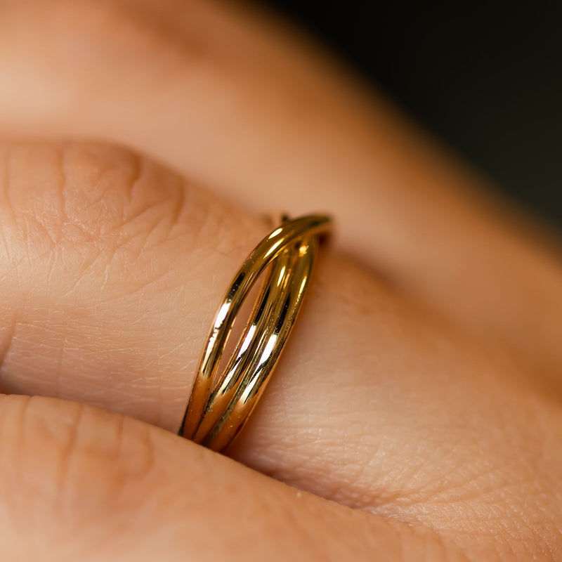 Infinity Gold Wedding Ring Band