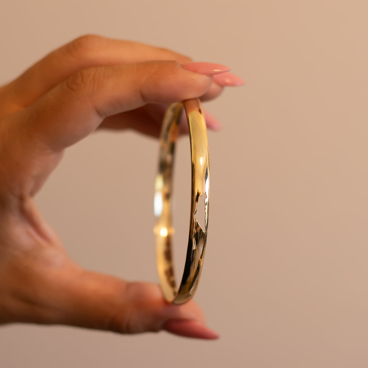 TLV | Gold Bangle with Israel Map