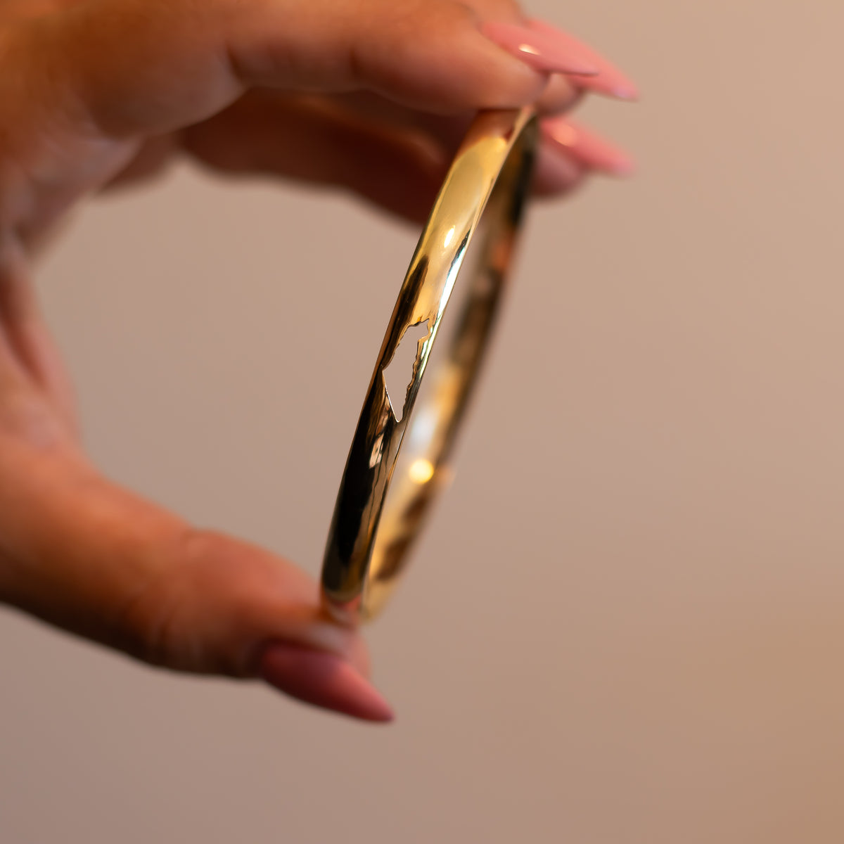 TLV | Gold Bangle with Israel Map