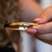 TLV | Gold Bangle with Israel Map