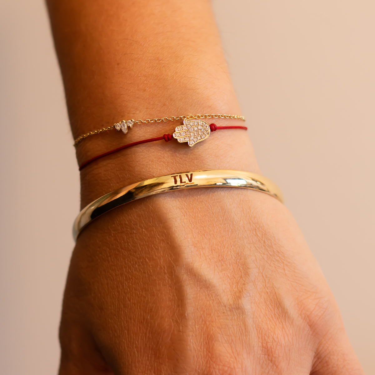 TLV | Gold Bangle with Israel Map