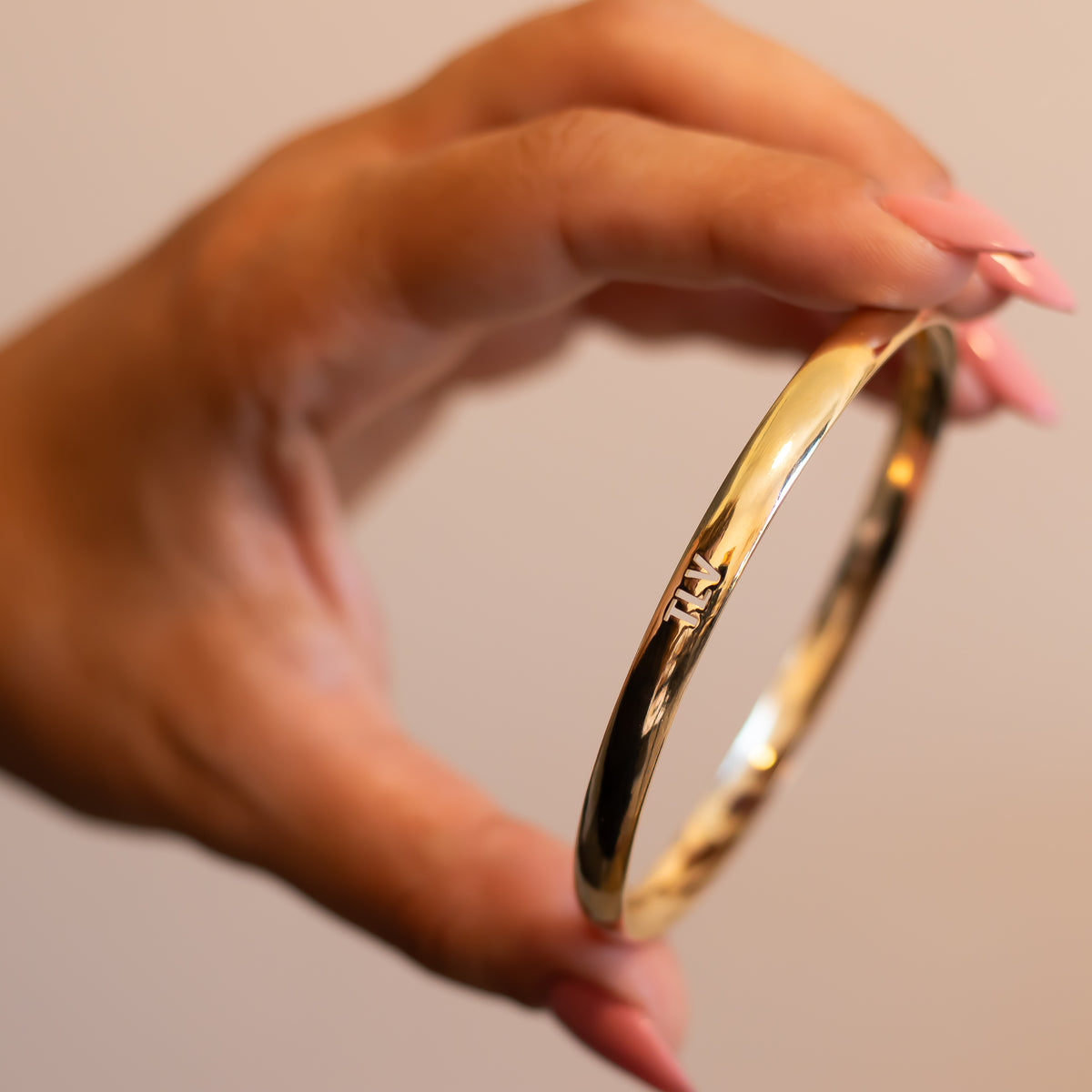 TLV | Gold Bangle with Israel Map