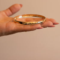 TLV | Gold Bangle with Israel Map