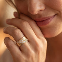 Radiant Vine Diamond Band