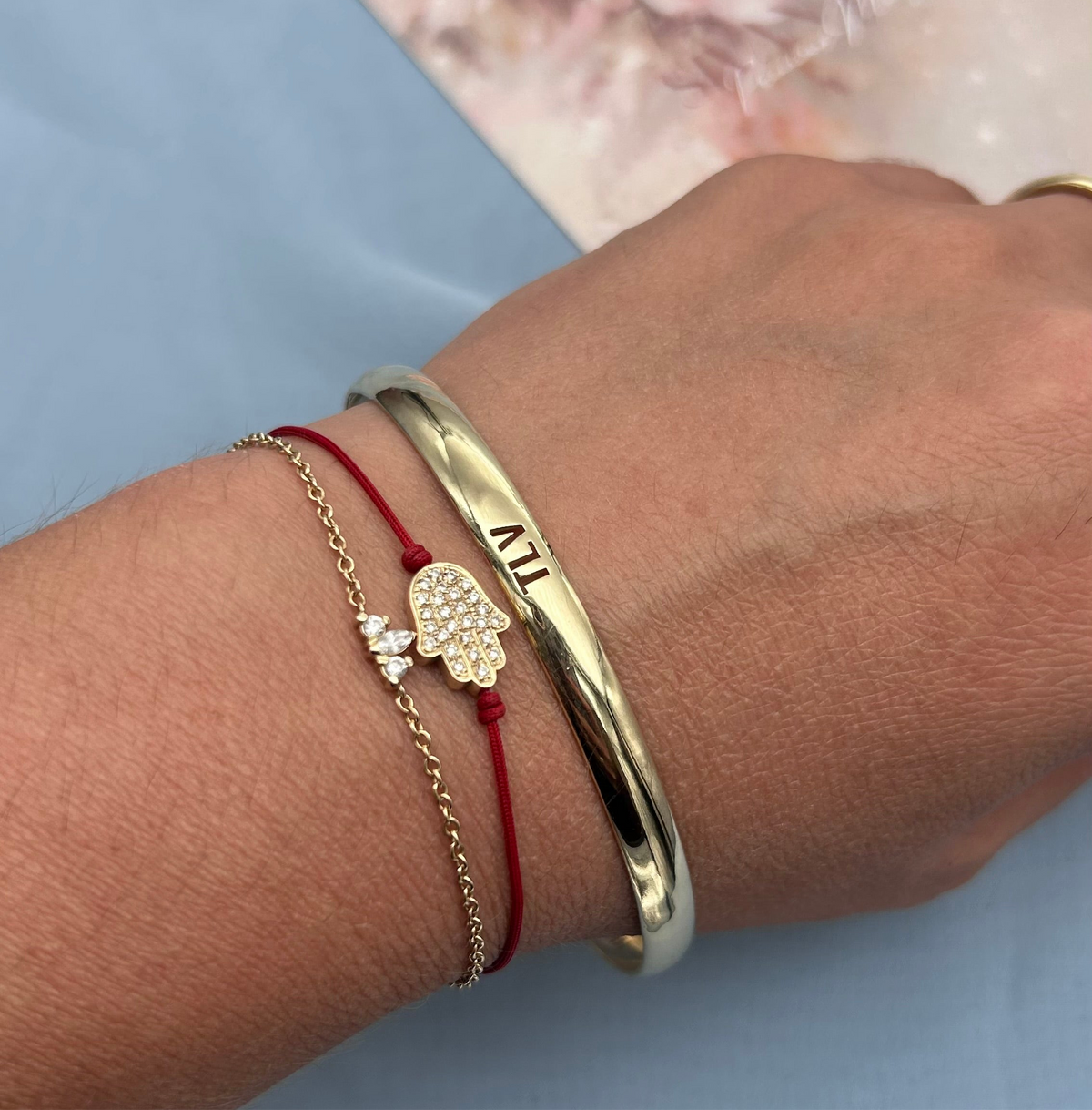 TLV | Gold Bangle with Israel Map
