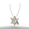 Three Star Of David Diamond Pendant Necklace