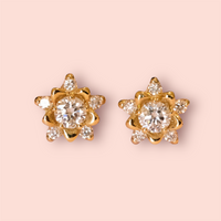 Wildflower Diamond floral Stud Earrings