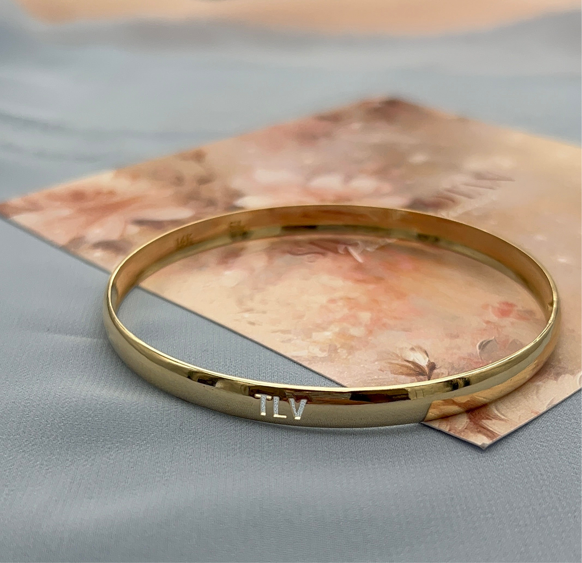 TLV | Gold Bangle with Israel Map