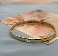 TLV | Gold Bangle with Israel Map