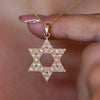 Big Diamond Star of David Pendant Necklace