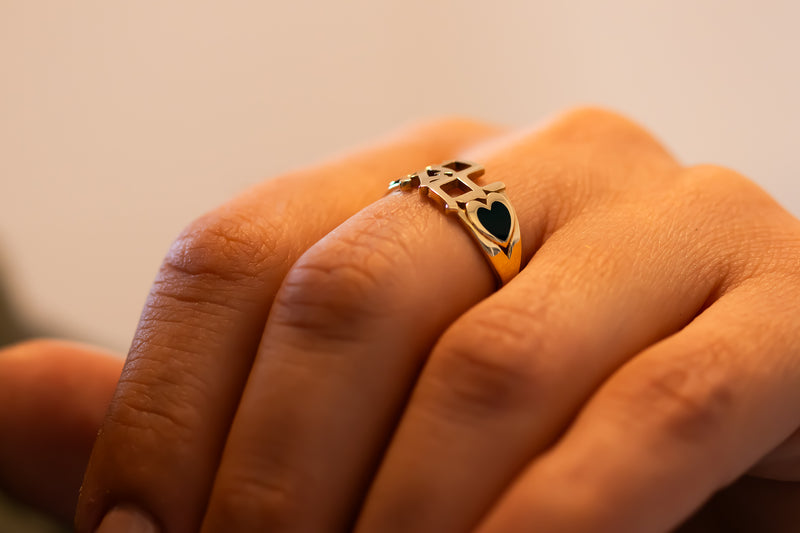 AHAVA אהבה Gold Ring