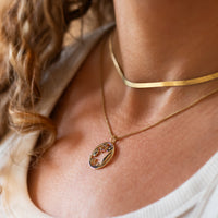 Israeli Symbols Amulet Diamond Pendant Necklace ©