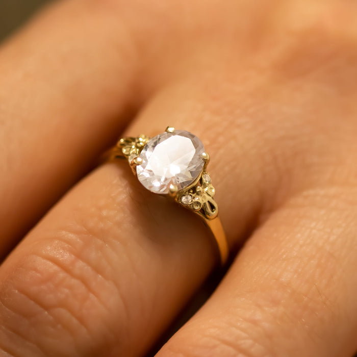 Antique inspired Oval diamond gold ringAntique inspired Oval diamond gold ring in 14k or 18k gold