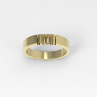 BASHERT Gold Ring - 14K Gold band, Hebrew Word, Jewish Jewelry, Jewish Wedding Gift, Symbolic Unique Gold ring, Secret engraving באשערט