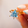 Blue & White Star of David Gemstone Ring