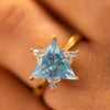 Blue & White Star of David Gemstone Ring