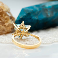 Blue & White Star of David Gemstone Ring