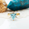 Blue & White Star of David Gemstone Ring