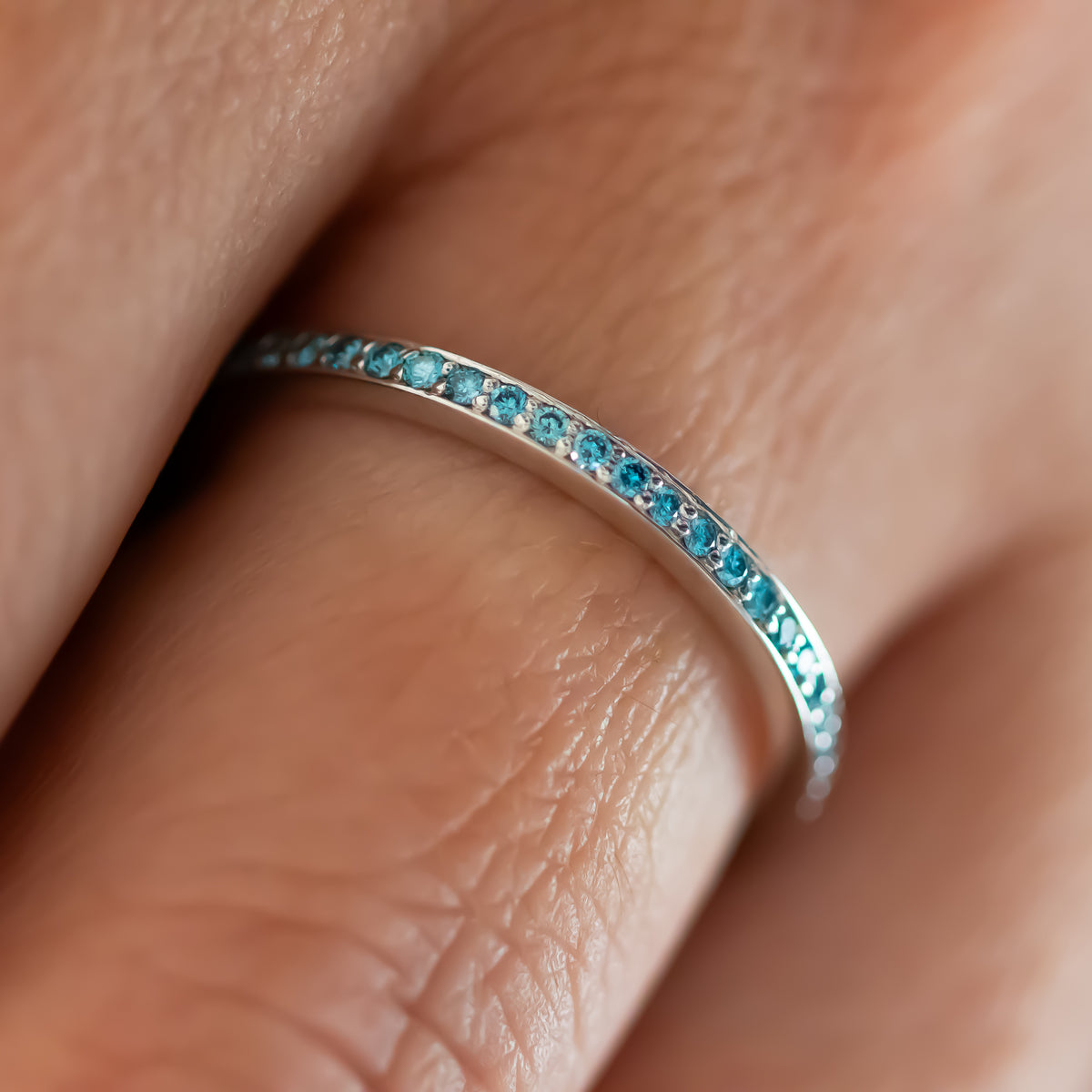 Blue Diamond Eterinty Ring
