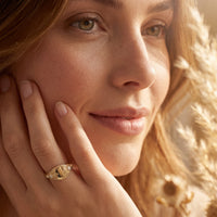 Seraphina - Floral Vintage Diamond Signet Ring