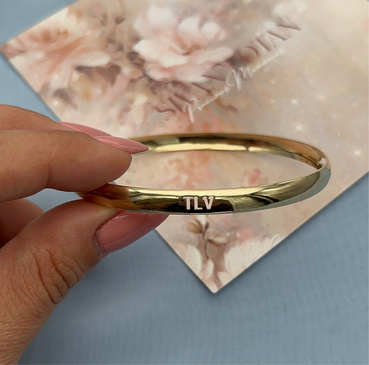 TLV | Gold Bangle with Israel Map