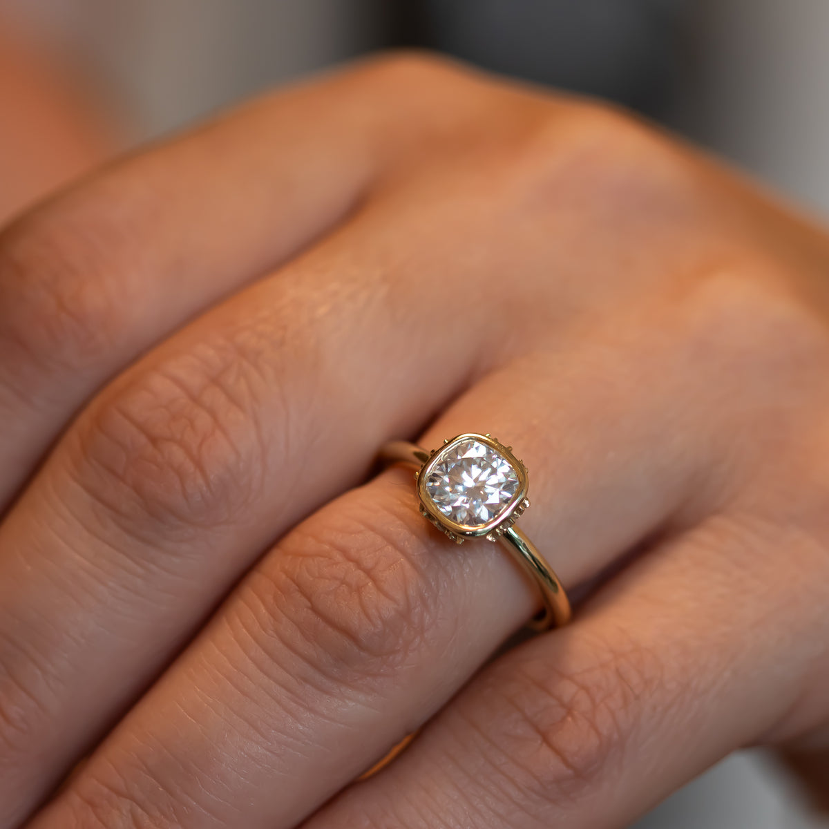 Celestia | Cushion Diamond Ring