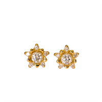 Wildflower Diamond floral Stud Earrings