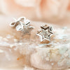 Star of David Diamond Cut Stud Earrings ©