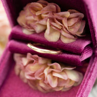 Minimalist Sculptured Gold Wedding Band
