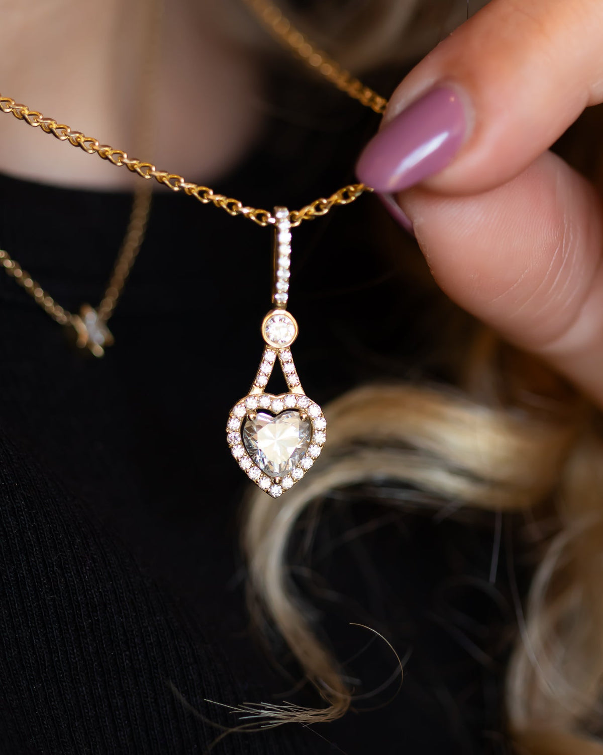 Ready to Ship | Amara | Heart Diamond Pendant