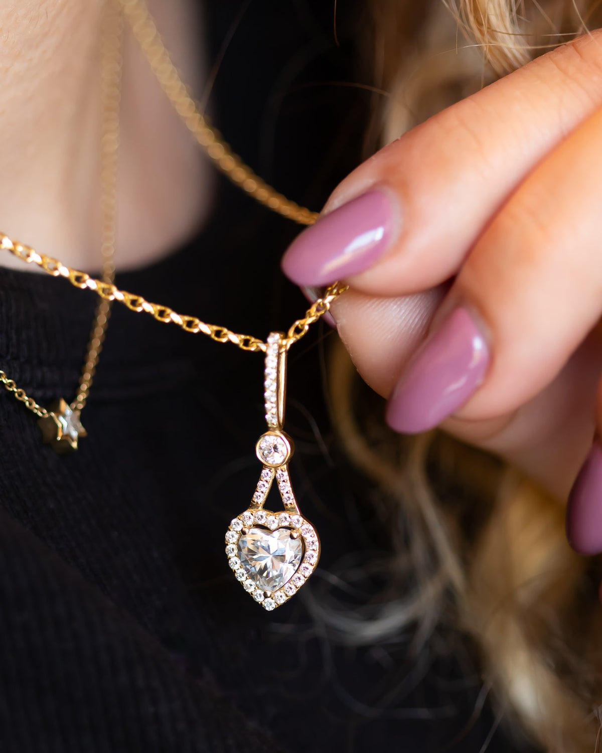 Ready to Ship | Amara | Heart Diamond Pendant