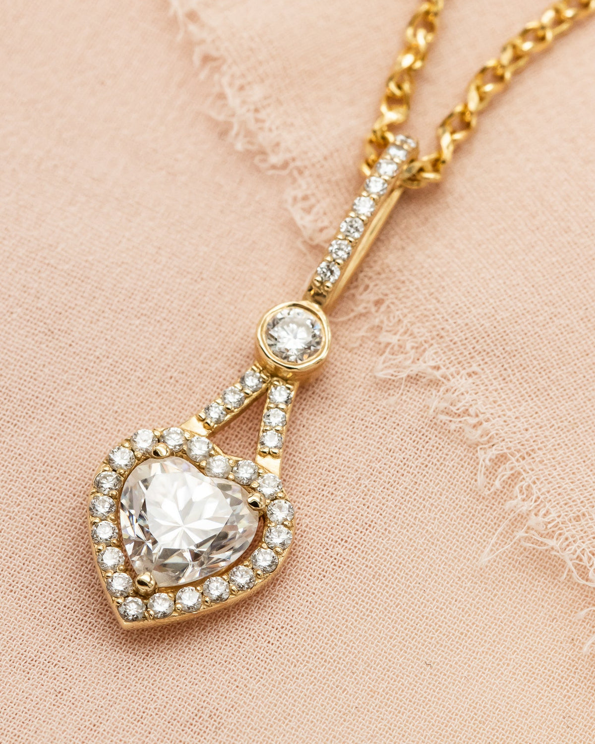 Ready to Ship | Amara | Heart Diamond Pendant