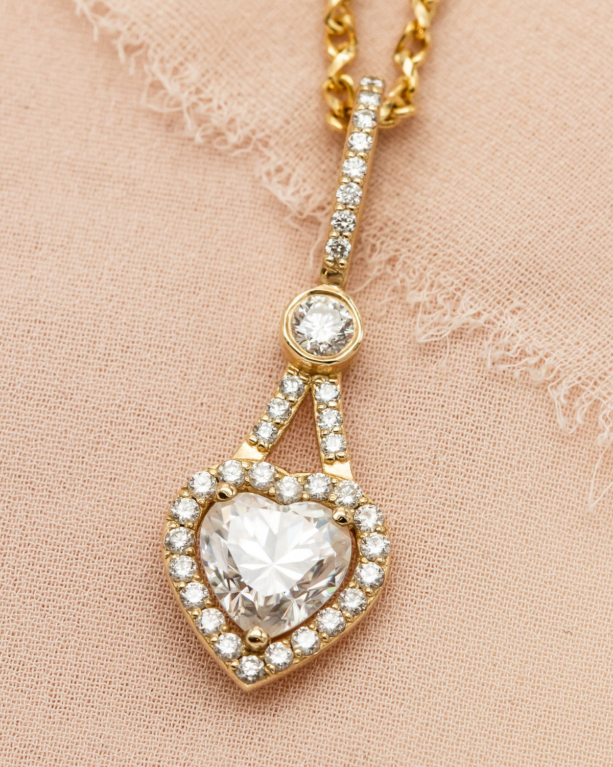 Ready to Ship | Amara | Heart Diamond Pendant