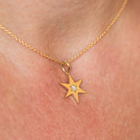 Zohar | Pointed Star of David Necklace with Diamond