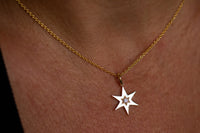 Zohar | Pointed Star of David Necklace with Diamond