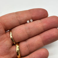 Star of David Diamond Cut Stud Earrings ©