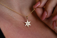 Zohar | Pointed Star of David Necklace with Diamond