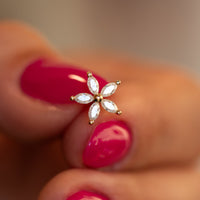 Petal Diamond Flower Studs