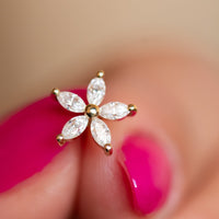 Petal Diamond Flower Studs