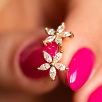 Petal Diamond Flower Studs
