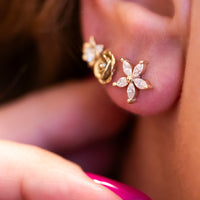 Petal Diamond Flower Studs