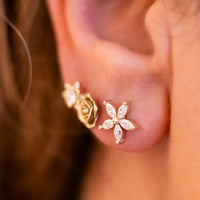 Petal Diamond Flower Studs