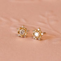 Wildflower Diamond floral Stud Earrings