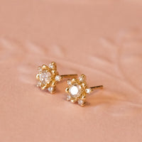 Wildflower Diamond floral Stud Earrings