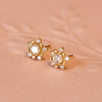 Wildflower Diamond floral Stud Earrings