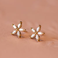 Petal Diamond Flower Studs