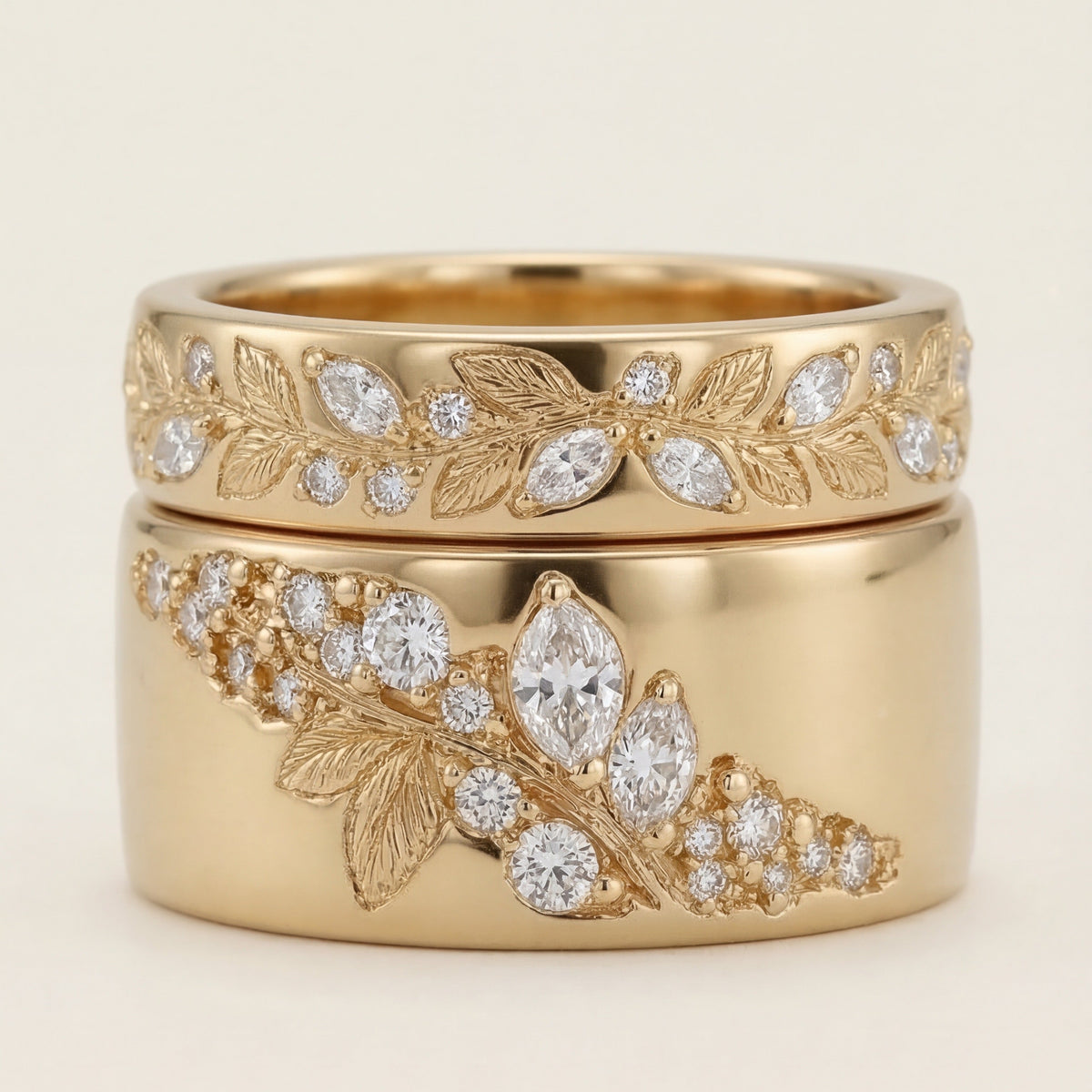 Radiant Vine Diamond Band