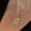 Big Diamond Star of David Pendant Necklace